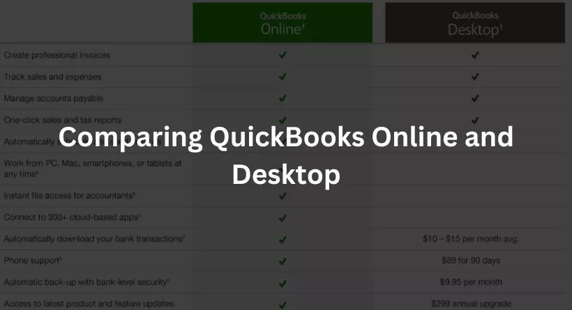 quickbooks desktop vs online

