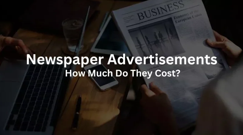 newspaper ads cost