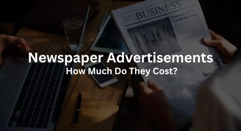 newspaper ads cost